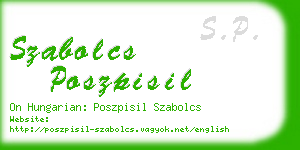 szabolcs poszpisil business card